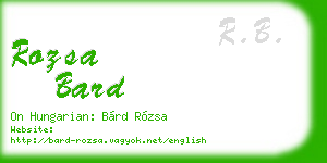 rozsa bard business card