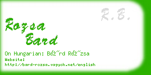 rozsa bard business card